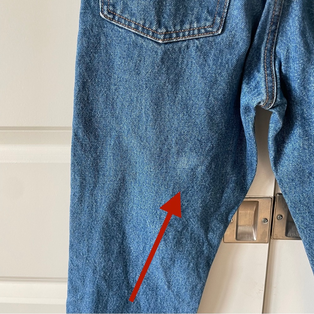 Levi's Wedgie Button Fly Distressed Straight Cropped Jean Size 25 - Picture 7 of 14